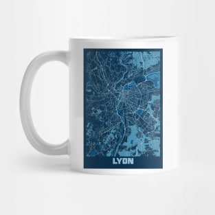 Lyon - France Peace City Map Mug